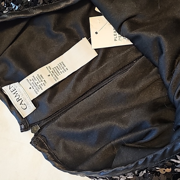 Black Sequin Skirt, Size 4, NWT - Picture 3 of 7